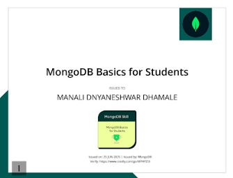 MongoDB Basics Certificate