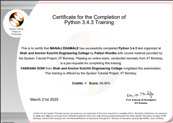Spoken Tutorial Python
